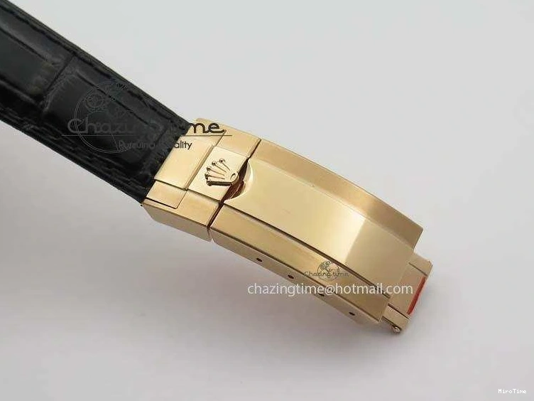 MiroTime 0315 Daytona 116515 Noob 1:1 Best Edition RG Black Dial On Black Leather Strap A NewStyle 3789